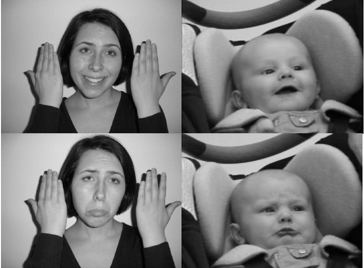 babies facial expression imitation